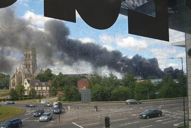 The smoke in Doncaster. Credit: Skye Hudson