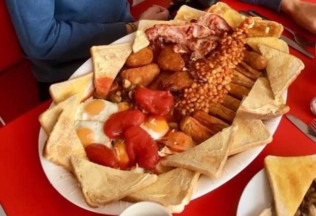 The whopping breakfast has defeated many diners.