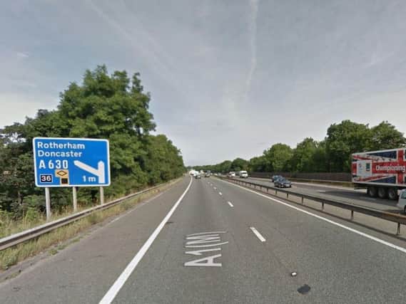 The crash is causing delays on the A1(M) between junction 36 and 37 near Doncaster. Picture: Google.