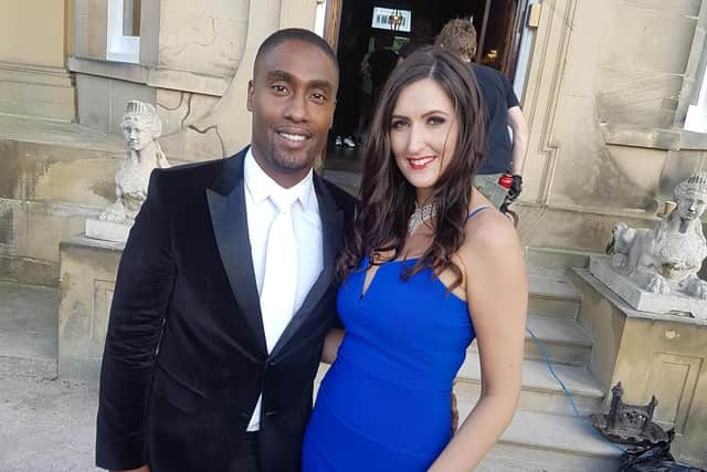 Danielle with Blue star Simon Webbe.