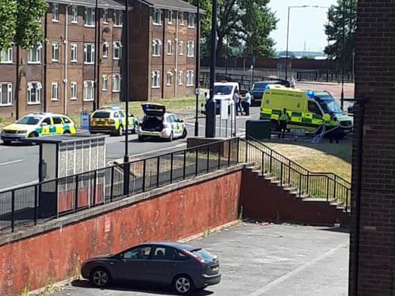 Part of the Balby Bridge estate has been sealed off.