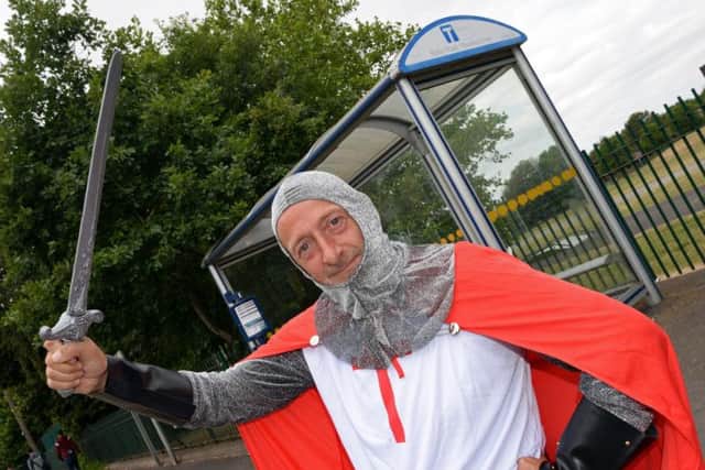 Doncaster England fan Terry Hill is heading back to the bus shelter in Silver Street tonight.