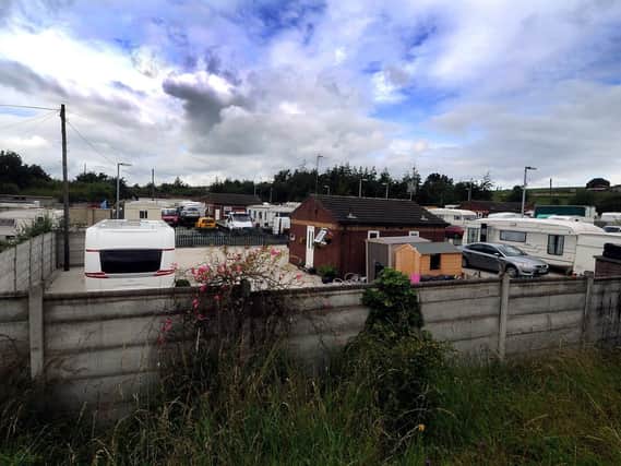 Traveller site. Stock picture.