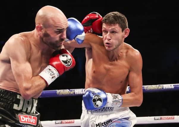 Gavin McDonnell puts the pressure on Stuart Hall in his last outing
