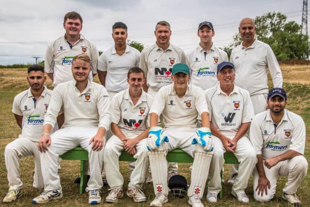 Barnby Dun CC 1st XI: Back row (l-r): Paul Dykes, Umar Ali, Jay Horne, Scott Dixon, Zully Shah. Front row (l-r): Idris Khan, Michael Fell, James Copley (capt), Ben Salter, John Gray, Sully Ahmad.