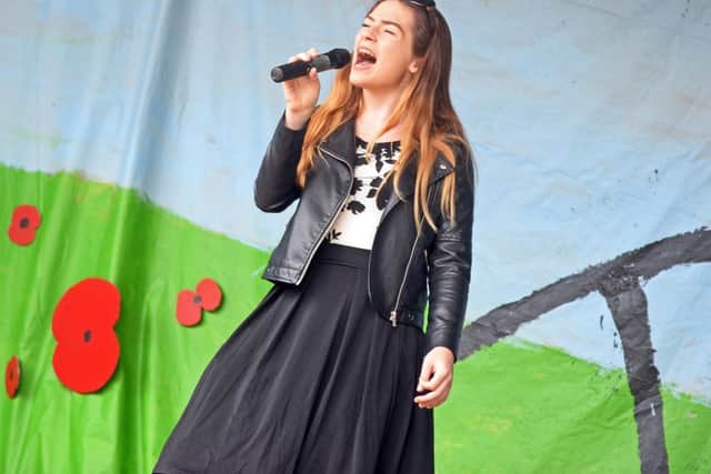 Vintage singer Lottie Simone, pictured performing. Picture: Marie Caley