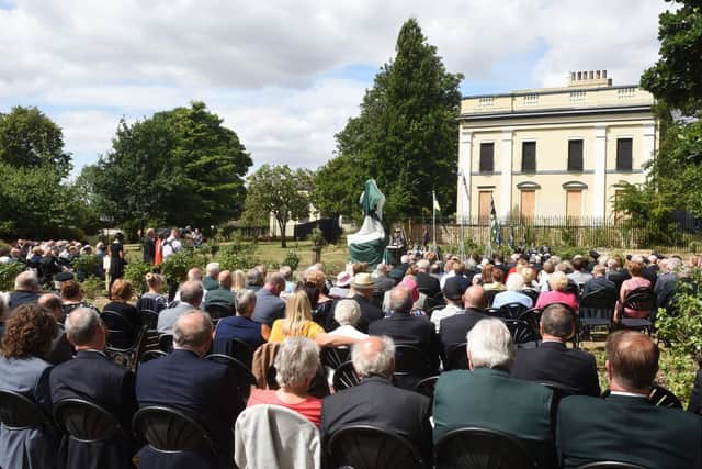 The unveiling of the King's Own Yorkshire Light Infantry Memorial at Elmfield Park. Picture: Andrew Roe