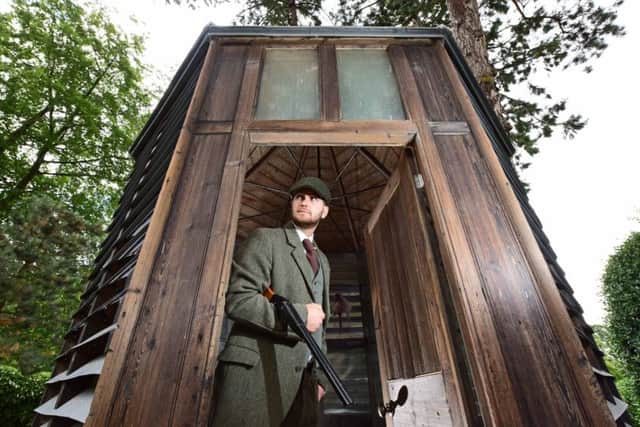 A rare game larder, once used for storing the spoils of the shooting season, has been restored to its former glory at Brodsworth Hall near Doncaster. This significant historical structure was revived by curatorial and gardening staff at English Heritage as part of a wider conservation project at the hall.
Matthew Lester of English Heritage poses outside the restored game larder at Brodsworth Hall