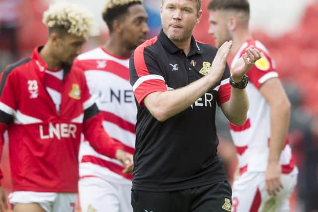 A happy Grant McCann following victory over Wycombe Wanderers. Picture: Dean Atkins