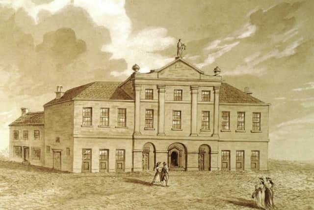 The Town Hall stood on the site of what is now the covered market hall. It was used for Corporation business, public meetings and as a magistrates court. It was demolished in 1846 when the Guildhall was erected on Frenchgate