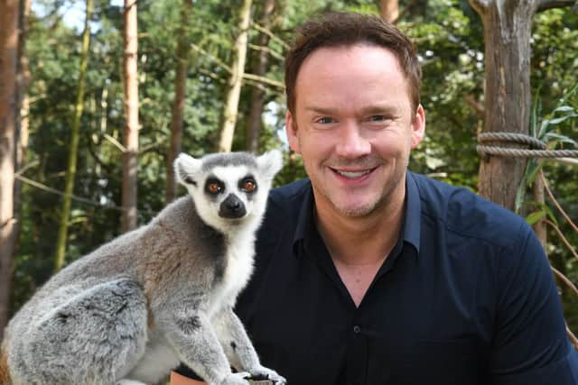 Russell Watson visited Yorkshire Wildlife Park ahead of a concert.
