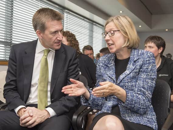 SCR Mayor Dan Jarvis with Minister Sarah Newton at the launch of Working Win. Picture: Dean Atkins