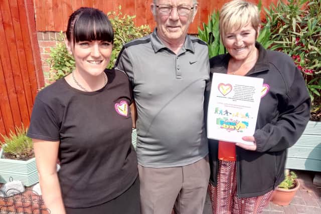 Doncaster Cancer Support trustees Dawn Dowling, left, and John Allen, middle, pictured with Michelle Wilkinson, right, who has used the service and is now helping raise money for its work
Picture: David Kessen