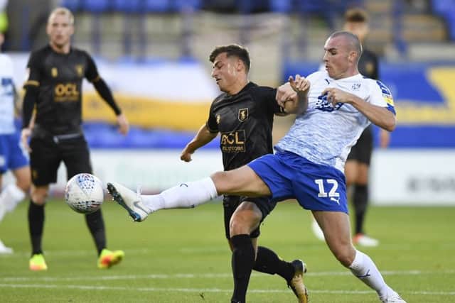 Luke McCullough made his Tranmere debut against Mansfield on Tuesday night.