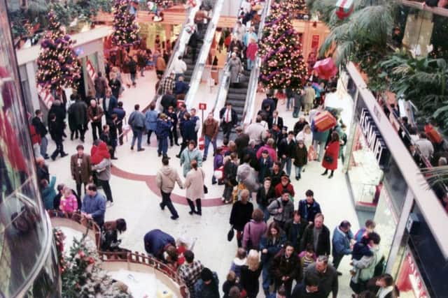 Heaving with shoppers - Doncaster's Frenchgate Centre - 27th December 1994