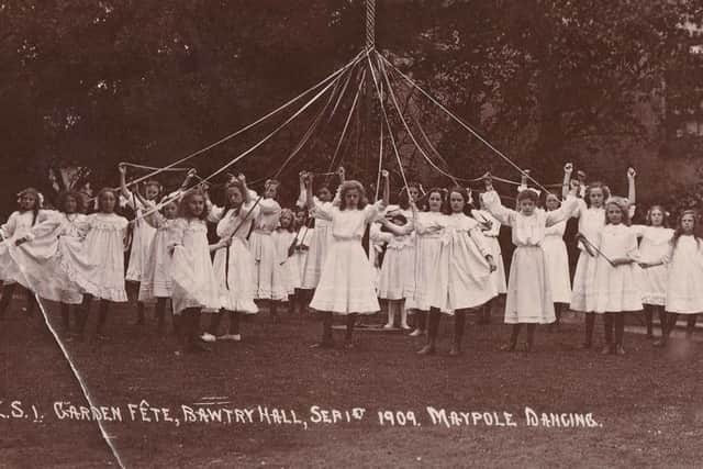 Maypole dancing at Bawtry Hall