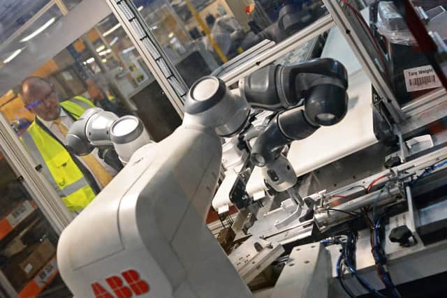 The ABB Yuni, a collaborative robot, pictured. Picture: Marie Caley NDFP-28-08-18-Polypipe-6