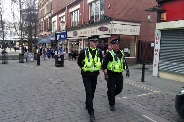 Police patrolling Doncaster town centre, Picture: David Kessen