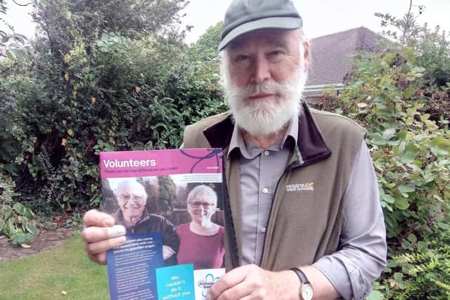 Dave Booth, aged 81, is a volunteer with the Alzheimer's Society