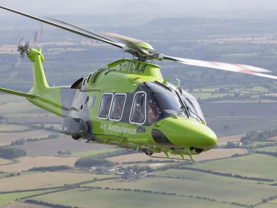 The Children's air ambulance, based at Doncaster airport