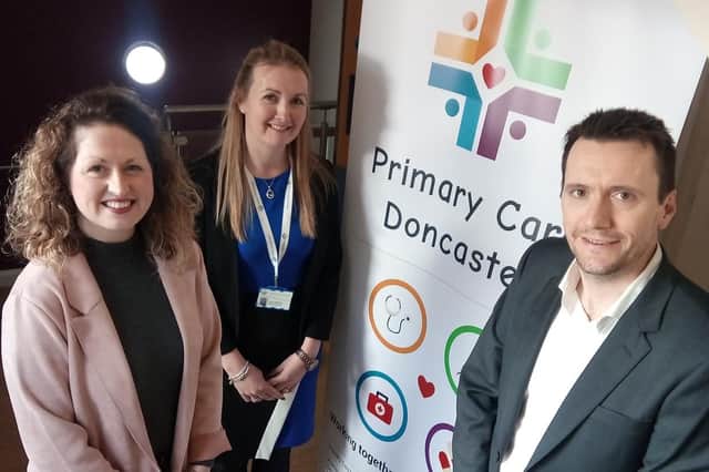 Primary Care Doncaster is running new out of hours GP appointments in Doncaster. Pictured left to right are director Liz Leggott, chief executive Laura Sherburn, and chairman Dr Dominic Patterson