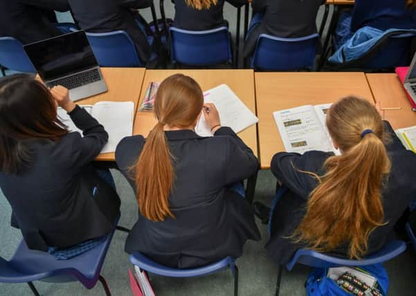 Students study in class at Royal High School Bath, which is a day and boarding school for girls aged 3-18 and also part of The Girls' Day School Trust, the leading network of independent girls' schools in the UK.