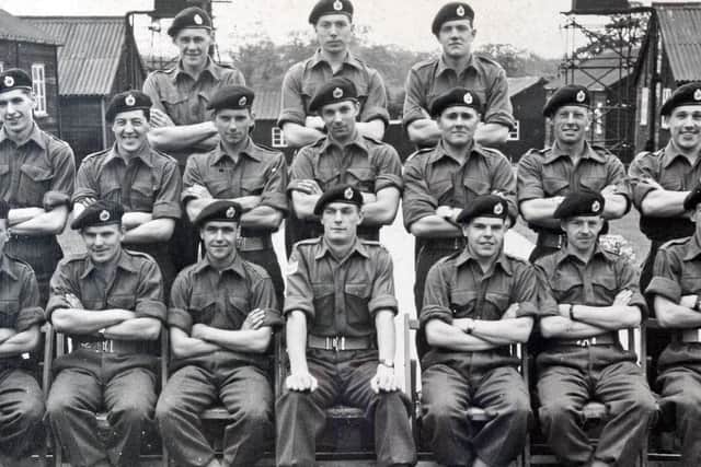 John Share (middle row, 3rd from right), pictured when he was in the Corps of Engineers.