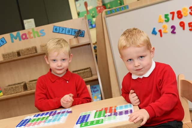 Deaken-Lee Thompson and Maxwell Wilson-Slater, pictured in the Maths area. Picture: Marie Caley NDFP-25-09-18-BentleyHighSt-1