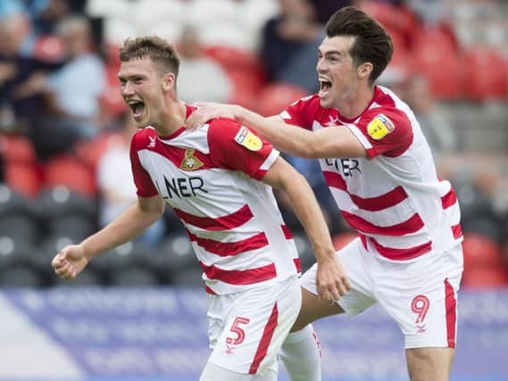 Joe Wright is pictured with John Marquis.