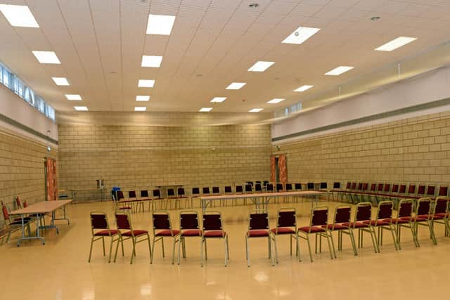 The room at the Bullcroft Memorial Hall, which is used during the blood donation sessions.