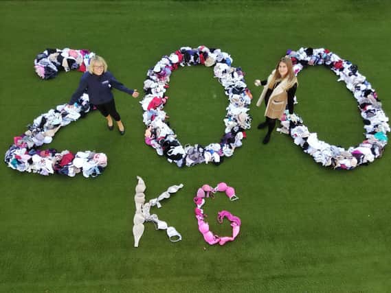 Bra donations for breast cancer charity at Lakeside