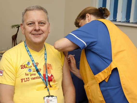 In just three days, 1,650 nurses, doctors and other health professionals have volunteered to get their flu jab at Doncaster and Bassetlaw Teaching Hospitals (DBTH)