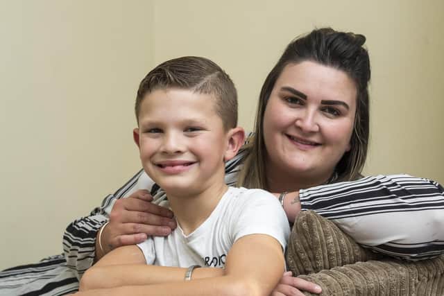 Rachael Feast and son Kai who was treated at Doncaster Royal infirmary after being born prematurely