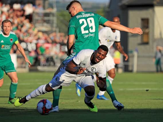 Cork City defender Sean McLoughlin during his side's clash with Legia Warsaw in Champions League qualifying