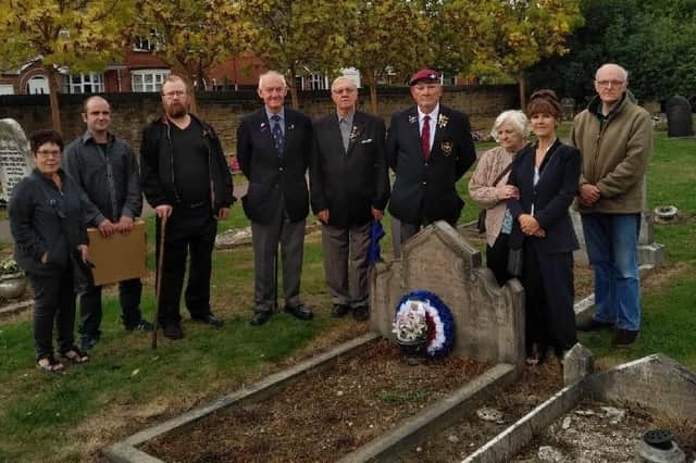 A wreath was laid at the memorial to Lt George Leonard Bryars, at Mexborough cemetery, on September 16