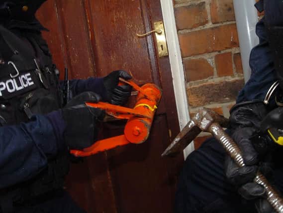 Doncaster police have carried out drugs raids like this one in Gainsborough