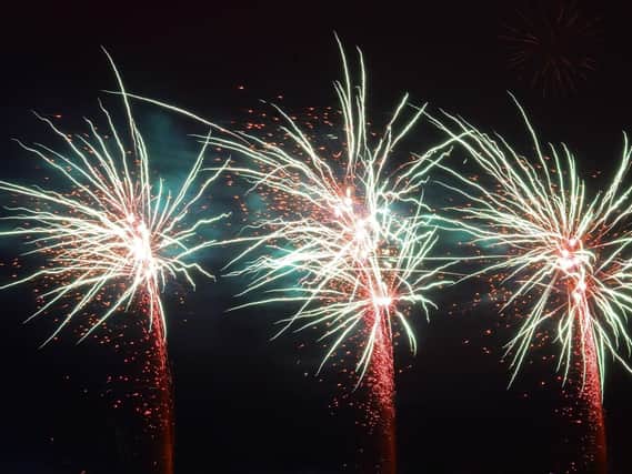 The Fireworks display gets underway at the Doncaster Racecourse. Picture: Marie Caley NDFP-03-11-18-RacecourseFireworks-2