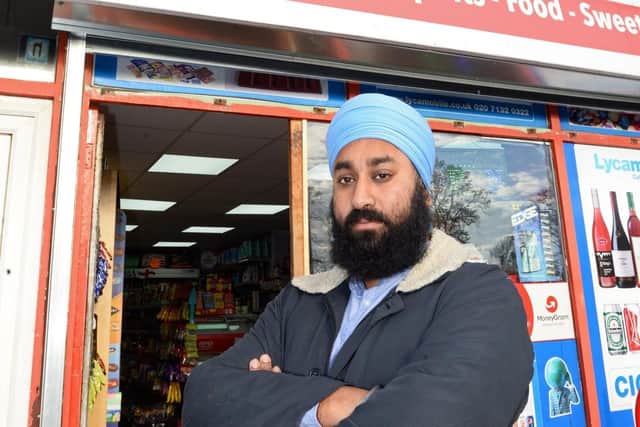 Dal, pictured outside his shop, Earlesmere Mini Market, in Balby. Picture: Marie Caley NDFP-20-10-18-MiniMarket-3