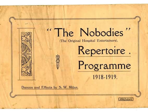 The entertainment troupe The Nobodies programme from their 1918-19 programme