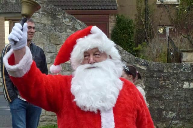 Santa arriving in Sprotbrough