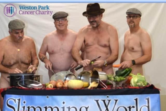 Members of Sprotbrough Slimming World stripped off to raise money for Weston Park Hospital Charity with a naked calendar