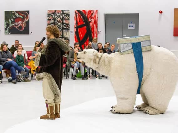 Bjorn the Polar Bear was the VIP guest when North Lindsey College wowed the public with its show stopping Christmas Open Event