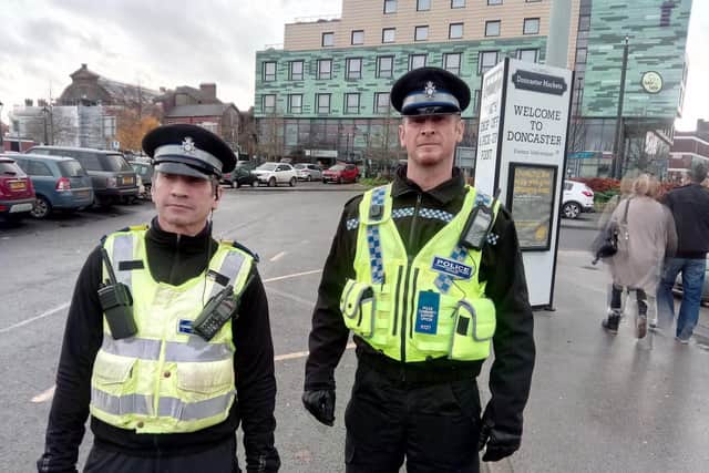 Police on patrol in Doncaster town centre this week
