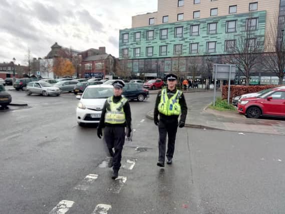 Police on patrol in Doncaster town centre this week
