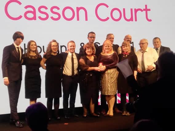 Casson Court team at awards ceremony