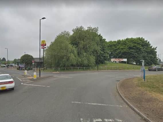 An elderly woman was seriously injured in a collision involving a police van in Doncaster