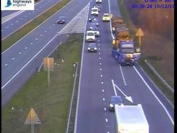 Broken down vehicle causes disruption on South Yorkshire motorway