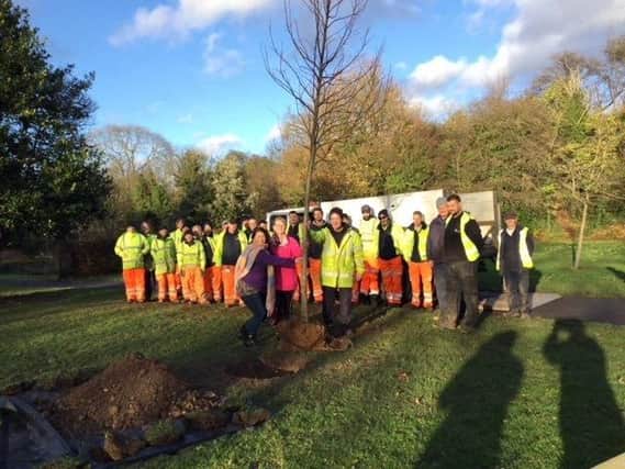 Family, friends and colleagues paid tribute to former Doncaster Council employee Tony Williamson by planting a memorial tree in his honour
