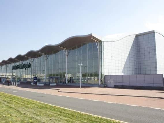 The terminal building at Doncaster Sheffield Airport