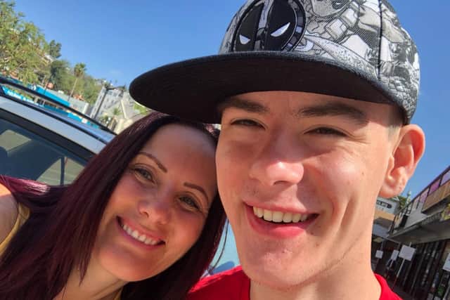 Mum Claire Bull with son Sheridan, who was diagnosed with ADHD as a child